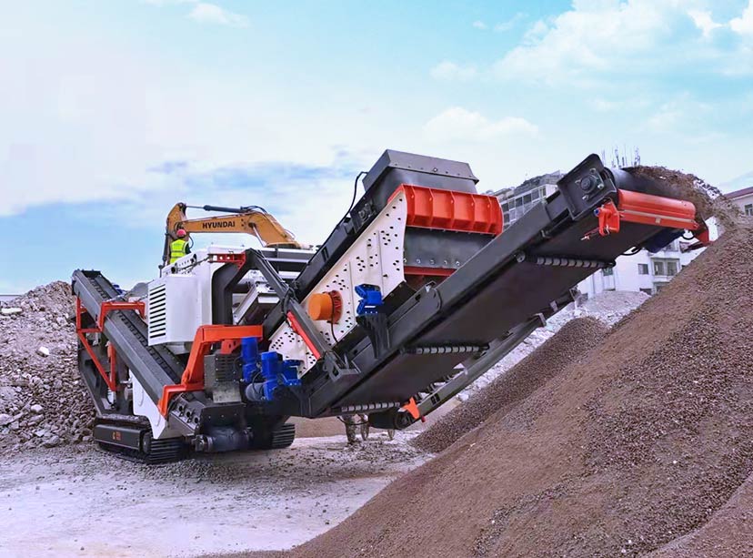 陜西寶雞客戶移動破碎站現場