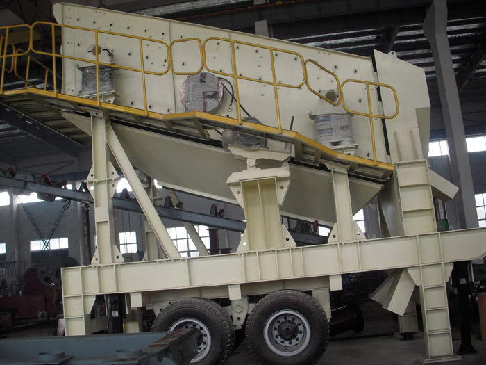 移動式篩石子設備，篩沙機