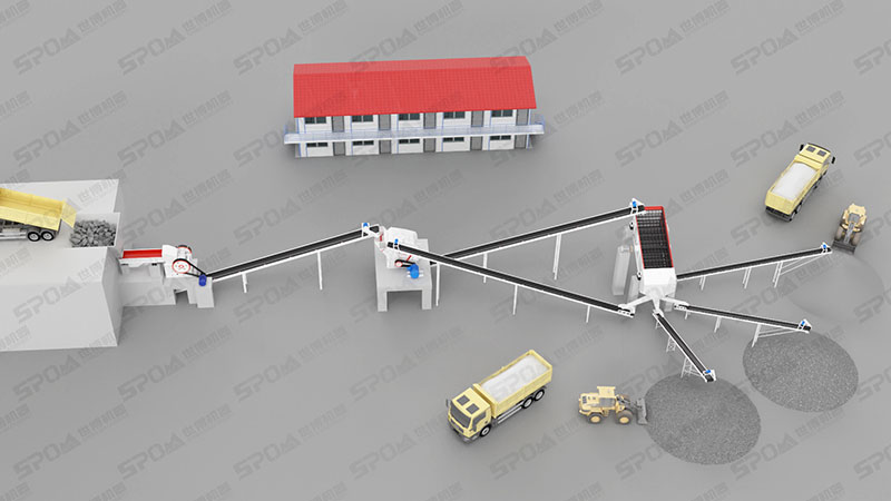 石頭磕子石子的生產線流程 石頭磕子石子的生產線流程