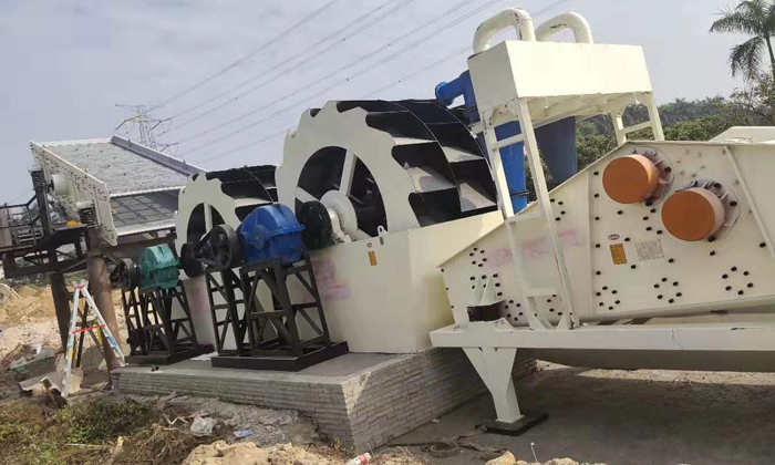 輪斗洗砂機安裝現場