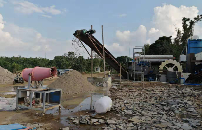 人工打沙加工現場 人工打沙加工現場