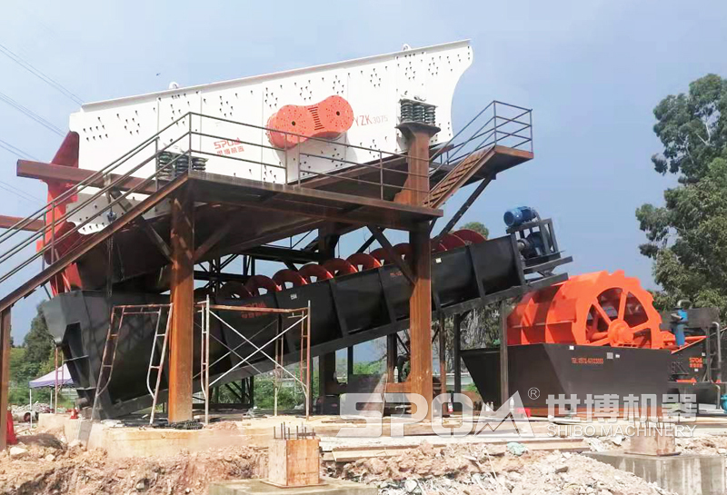 篩沙洗砂設備安裝現場 篩沙洗砂設備安裝現場