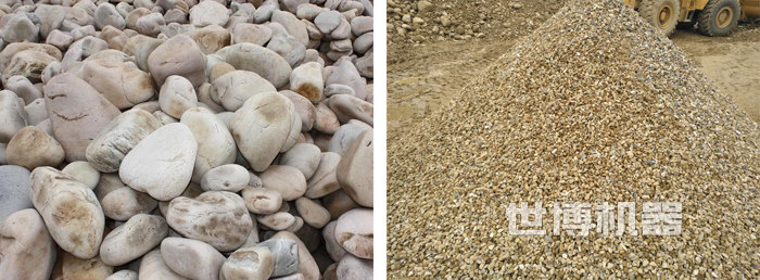 鵝卵石粉碎效果對比 鵝卵石粉碎效果對比