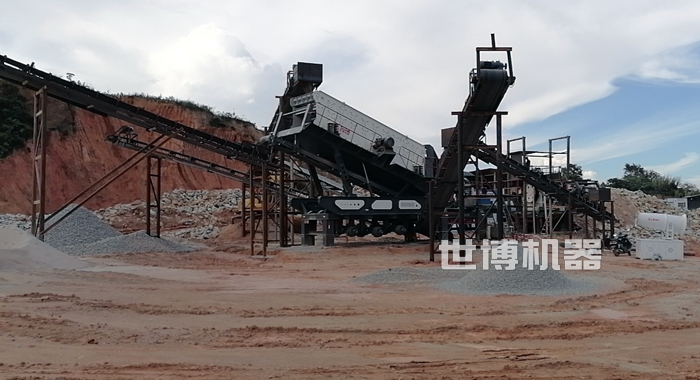 移動式的生產線可以生產石子石粉沙子