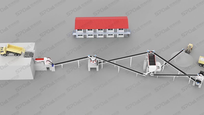 CS135復合圓錐破碎機在生產線中的位置 CS135復合圓錐破碎機在生產線中的位置