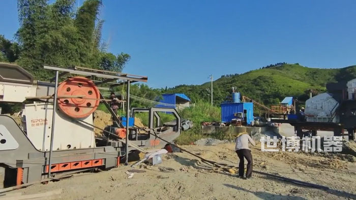 石頭破碎機安裝現場