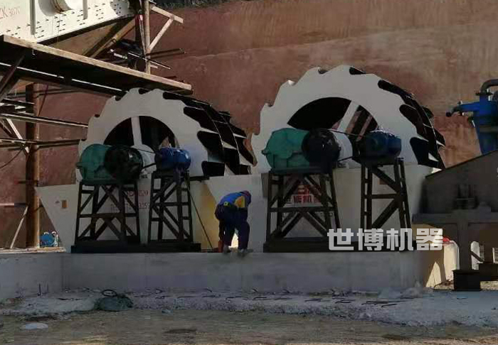 洗砂機工作現場 洗砂機工作現場