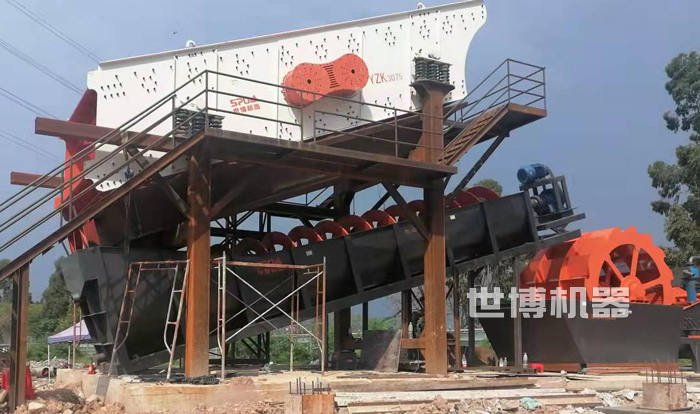 螺旋洗砂機和輪斗式洗砂機串聯使用 螺旋洗砂機和輪斗式洗砂機串聯使用