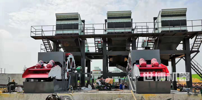 洗砂機與振動篩配合使用 洗砂機與振動篩配合使用