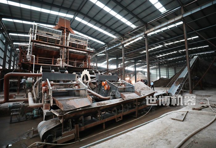 水洗砂生產線工作現場 水洗砂生產線工作現場