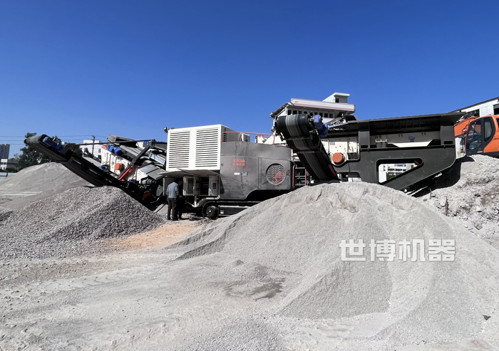 世博機器生產的履帶式破碎站處理建筑垃圾 世博機器生產的履帶式破碎站處理建筑垃圾