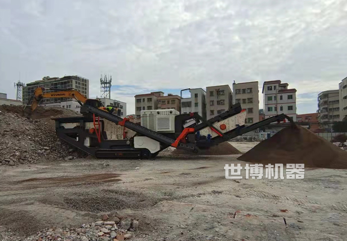 履帶式破碎站搭載反擊破破碎建筑垃圾回收細(xì)沙 履帶式破碎站搭載反擊破破碎建筑垃圾回收細(xì)沙