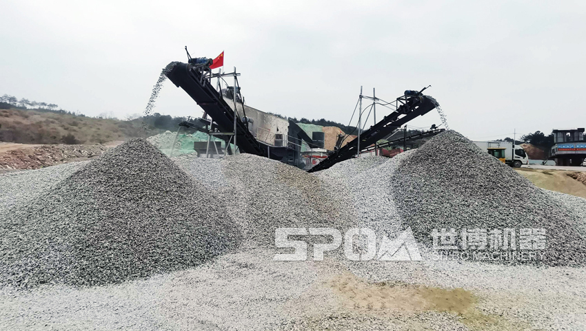 建筑用石子生產線現場 建筑用石子生產線現場